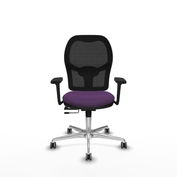 PIQUERAS Y CRESPO Silla de oficina Jorquera Morado/Negro con brazos 3D PIQUERAS Y CRESPO Silla de oficina Jorquera Morado/Negro con brazos 3D