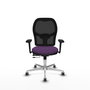 PIQUERAS Y CRESPO Silla de oficina Jorquera Morado/Negro con brazos 3D