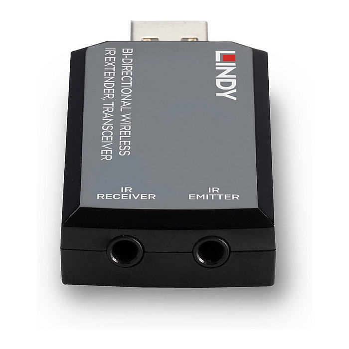 Lindy Extensor IR Inalámbrico Bidireccional 38331, Transceptor, Cable de 1.5 m, Rango 150 m, 20-60 kHz, USB, Negro