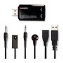 Lindy Extensor IR Inalámbrico Bidireccional 38331, Transceptor, Cable de 1.5 m, Rango 150 m, 20-60 kHz, USB, Negro