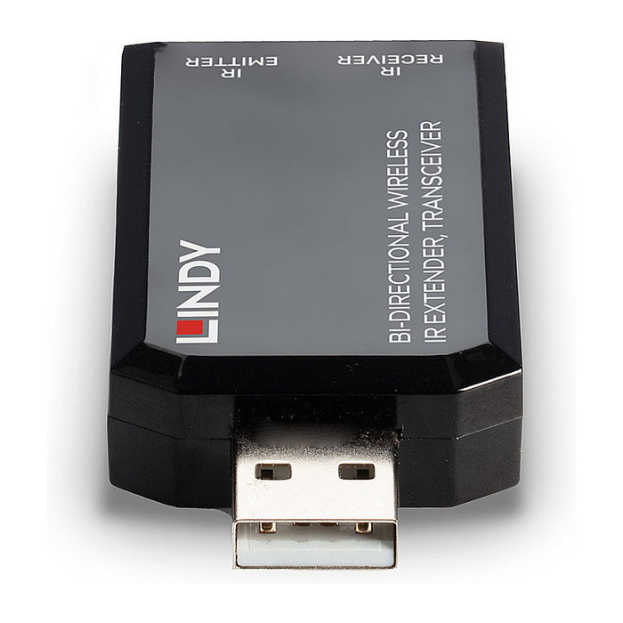 Lindy Extensor IR Inalámbrico Bidireccional 38331, Transceptor, Cable de 1.5 m, Rango 150 m, 20-60 kHz, USB, Negro