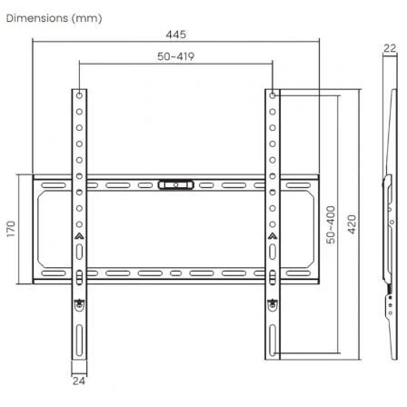 Aisens WT75F-389 Soporte de Pared Ultra Delgado para Monitores y TV de 32-75" hasta 45kg Negro Aisens WT75F-389 Soporte de Pared Ultra Delgado para Monitores y TV de 32-75" hasta 45kg Negro