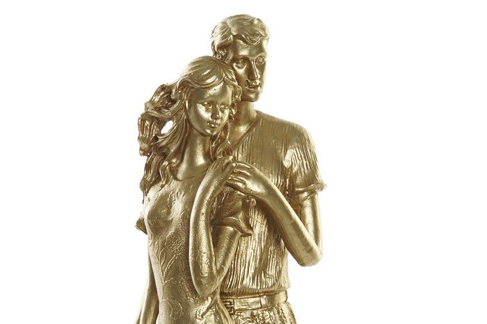 DKD Home Decor Figura de Resina Pareja Dorado
