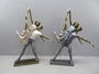 Figura Moderno DKD Home Decor Plateado 11.5 x 35.5 x 27 cm (4 Unidades) Bailarines