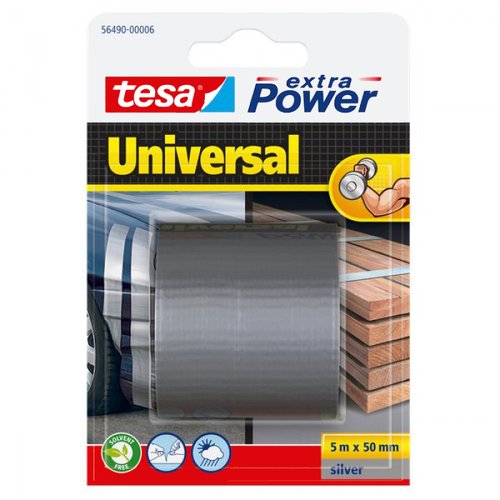 Tesa Cinta americana Extra Power Universal plata, 50 mm x 5 m Tesa Cinta americana Extra Power Universal plata, 50 mm x 5 m