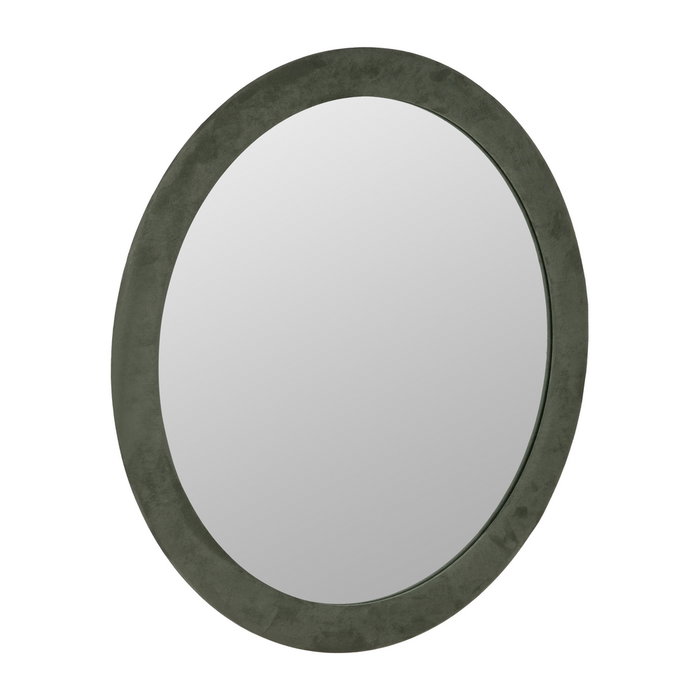 Espejo Redondo Verde Mdf-Tejido 120 X 4 X 120 cm