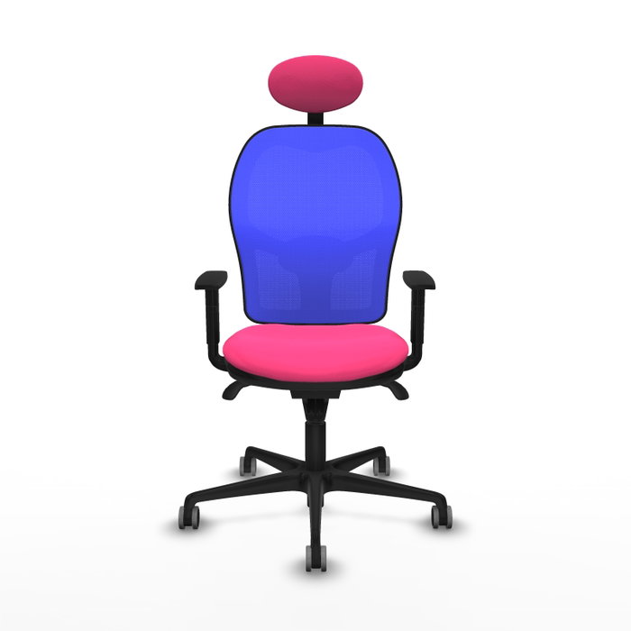 PIQUERAS Y CRESPO Silla de oficina Jorquera con mecanismo sincro, Rosa y Azul PIQUERAS Y CRESPO Silla de oficina Jorquera con mecanismo sincro, Rosa y Azul