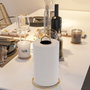 Aberto Design Toallero de Papel de Metal Dorado para Cocina, Soporte Resistente y Elegante