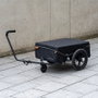 XLC Remolque Carga C11 con Ruedas 16" Liberación Rápida, Luz Trasera, Reflectantes, Barra Tracción, Funda Impermeable, 60 kg