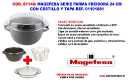 MAGEFESA PARMA Freidora 24 cm con Cestillo y Tapa