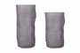 DKD Home Decor Jarrón Moderno Gris Cristal 14 x 31.5 x 14 cm