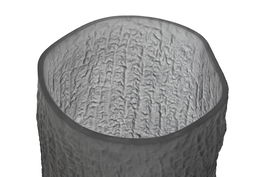 DKD Home Decor Jarrón Moderno Gris Cristal 14 x 31.5 x 14 cm