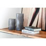 DKD Home Decor Jarrón de Cristal Mate Gris 14x14x31,5 cm