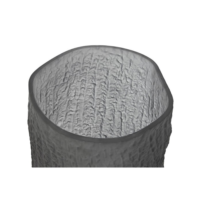DKD Home Decor Jarrón de Cristal Mate Gris 14x14x31,5 cm