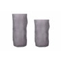 DKD Home Decor Jarrón de Cristal Mate Gris 14x14x31,5 cm