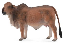 Collecta 88600 Vaca Brahman Rojo Escala L Réplica a Escala Pintada a Mano Animales de Granja