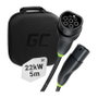 Green Cell Cable de carga para coche eléctrico Tipo 2 22KW 32A 5m Negro