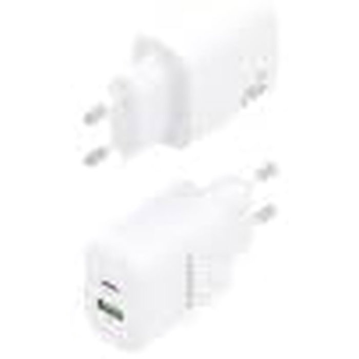 Aisens Cargador GaN 20W con USB-C PD3.0 y USB-A QC3.0, Blanco