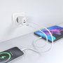 Aisens Cargador GaN 20W con USB-C PD3.0 y USB-A QC3.0, Blanco