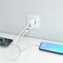 AISENS Cargador GaN 20W con USB-C PD3.0 y USB-A QC3.0 Blanco