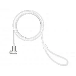 Compulocks CL15W Cable Antirrobo con Llave Redonda, Plata y Blanco