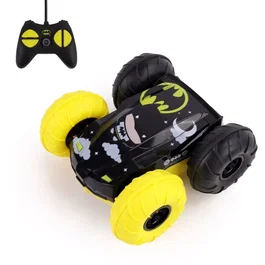 Turbo Challenge Batman vs Robin con control remoto, TURBO CHALLENGE 096644, Doble cara Acrobacias, Licencia DC, para 3+ años