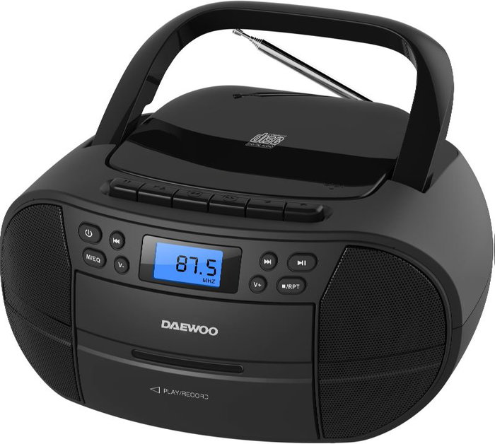 DAEWOO Radio CD/Cassette con Bluetooth, USB y Ecualizador