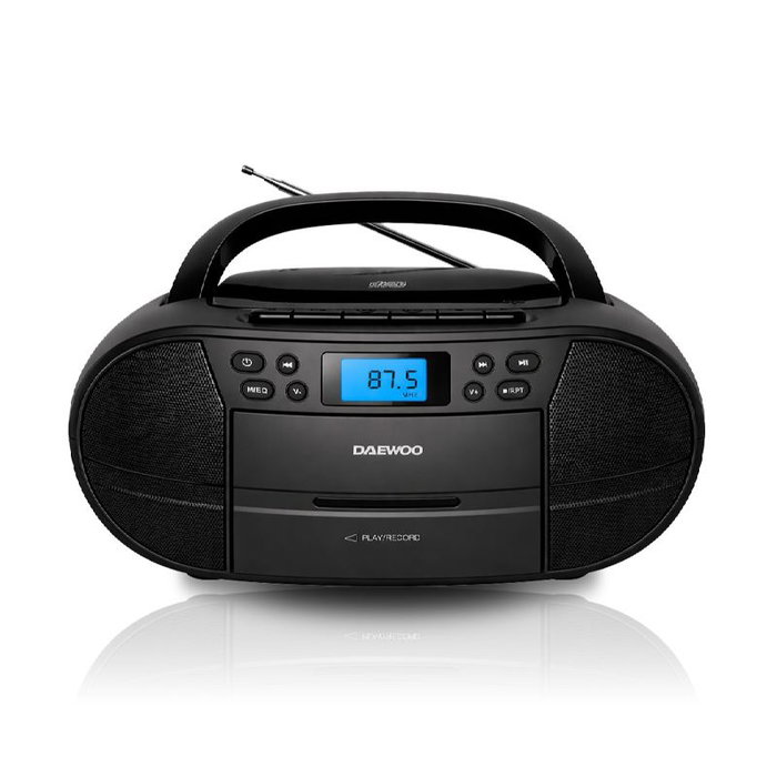 DAEWOO Radio CD/Cassette con Bluetooth, USB y Ecualizador