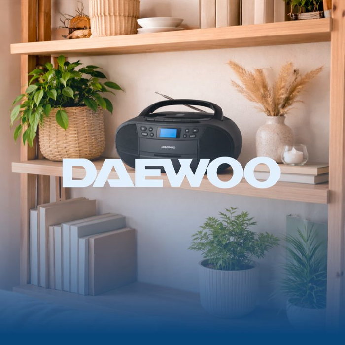 DAEWOO Radio CD/Cassette con Bluetooth, USB y Ecualizador