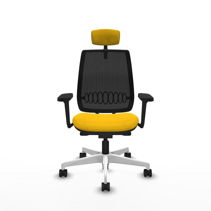 PIQUERAS Y CRESPO Silla de oficina Alares traslack malla negra bali amarillo PIQUERAS Y CRESPO Silla de oficina Alares traslack malla negra bali amarillo