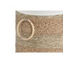 DKD Home Decor Set de 2 Cestas de Seagrass y Tela Natural