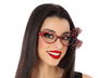 Gafas Carnaval Con Lazo Rojo Mujer Adulto Pin-up Fiesta Despedida Soltera Vintage Elegancia Originalidad Coqueto Femenino