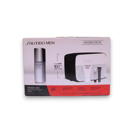 Gift Set Shiseido: Men, Moisturizing, Emulsion, For Face, 100 ml + Men, Cleansing, Cleansing Foam, 30 ml + Ultimune, Antioxidants, Hydrating & Repairing, Day & Night, Serum, For Face & Neck, 5 ml + Men, Toiletry, GWP Textile Pouch + Men, Anti-Ageing, Day 