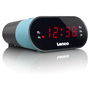 Lenco CR-07 Reloj Despertador Radio FM/PLL LED Negro Azul