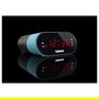 Lenco CR-07 Reloj Despertador Radio FM/PLL LED Negro Azul