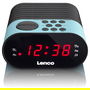Lenco CR-07 Reloj Despertador Radio FM/PLL LED Negro Azul