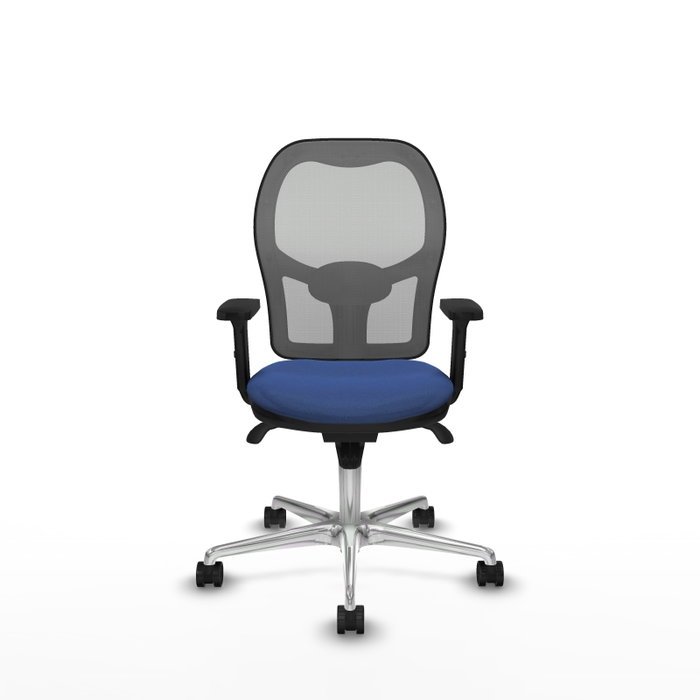 PIQUERAS Y CRESPO Silla de oficina Jorquera con mecanismo Sincro, Azul marino y Gris