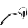 Trust Gaming GXT 270 Emita II+ Micrófono para Streaming con Brazo Ajustable, USB, Negro