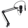 Trust Gaming GXT 270 Emita II+ Micrófono para Streaming con Brazo Ajustable, USB, Negro