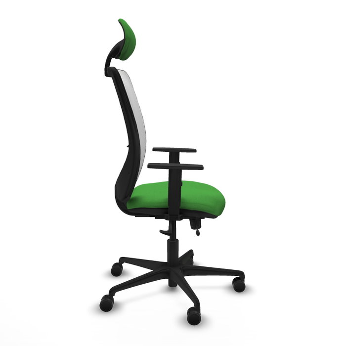 PIQUERAS Y CRESPO Silla de oficina Zulema con mecanismo Sincro/Traslack, Tela Verde y Malla Blanca PIQUERAS Y CRESPO Silla de oficina Zulema con mecanismo Sincro/Traslack, Tela Verde y Malla Blanca