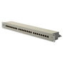 DIGITUS Patch Panel Cat 5e de 24 puertos RJ45, apantallado, 1U, gris