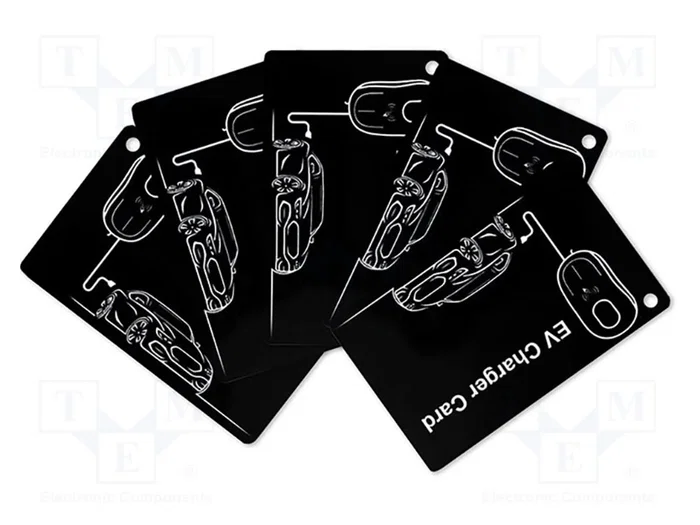 Qoltec Tarjetas de proximidad para estaciones de carga EV, 5 unidades