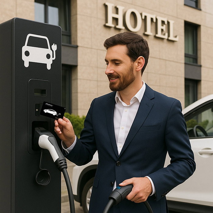 Qoltec Tarjetas de proximidad para estaciones de carga EV, 5 unidades