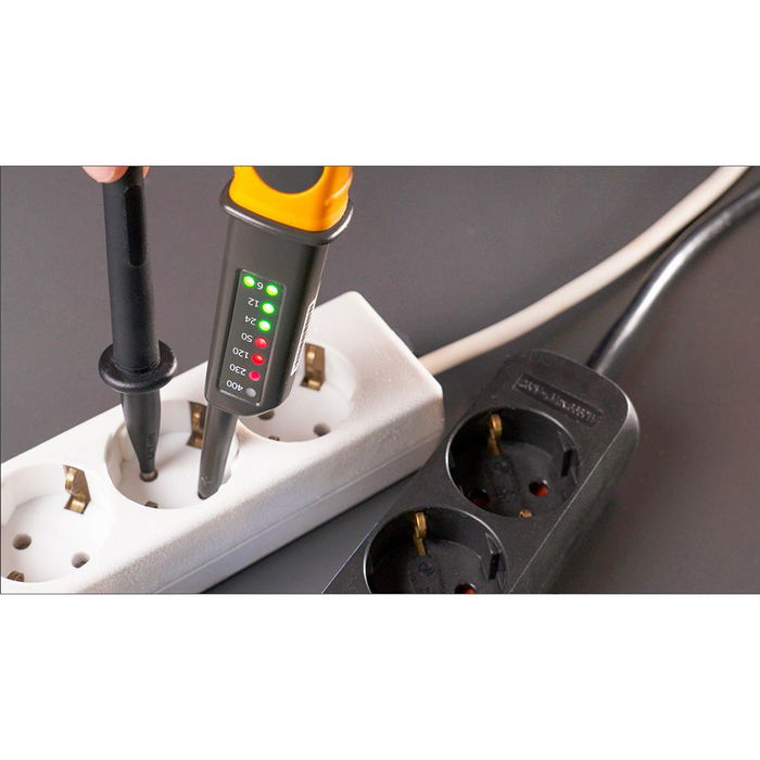 Pancontrol Volttester 400 Comprobador de Tensión de 2 Polos 6-400V AC/DC con 8 LEDs