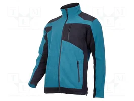 LAHTI PRO Sudadera de forro polar, talla L, turquesa y negro