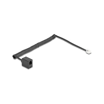 DeLOCK Cable telefónico en espiral RJ11 a RJ11 2 m Negro DeLOCK Cable telefónico en espiral RJ11 a RJ11 2 m Negro