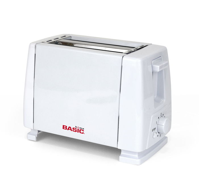 Basic Home Tostadora Blanca, 2 Ranuras, 700W, Medidas: 20.5 x 11.5 x 16 cm (4 Unidades)