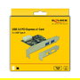 DeLOCK Tarjeta de Expansión PCI-Express USB 3.2 Gen 1, 2 Puertos Internos con Chipset Renesas, Modelo 89243, Compatible con Windows y Linux