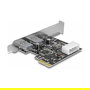 DeLOCK Tarjeta de Expansión PCI-Express USB 3.2 Gen 1, 2 Puertos Internos con Chipset Renesas, Modelo 89243, Compatible con Windows y Linux