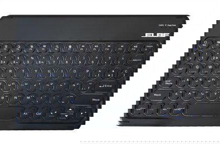 Elbe TE-102-BT Teclado Bluetooth Slim Negro Batería Recargable Compatible Windows iOS Android Smart TV